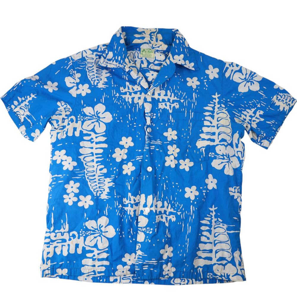 True Vintage Ui-Maikai Tropical Floral Hawaiian Shirt